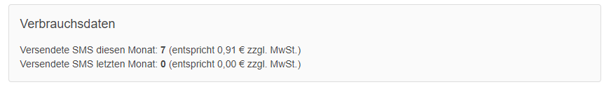 Abrechnung pro SMS